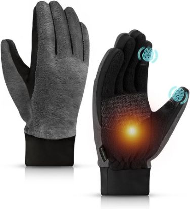 Picture of OnWander Winter Gloves - Plush Back Fleece - Grey M