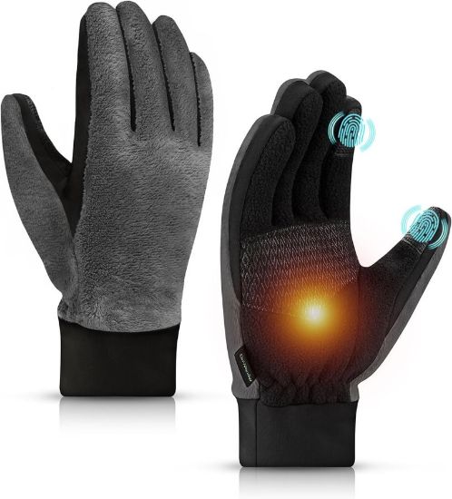 Picture of OnWander Winter Gloves - Plush Back Fleece - Grey S
