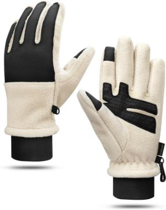 Picture of OnWander Winter Gloves - Spliced Fleece - Ivory White L